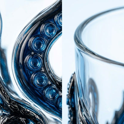🐙 Kraken Eye Octopus Whiskey Glass | Gothic Kraken Old Fashioned Whiskey Glass