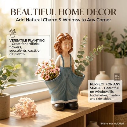 ✨Cute Girl Figurine Planter & Desktop Storage Holder