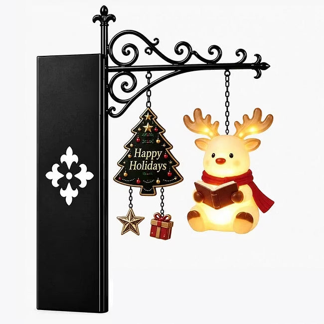 🦌Santa Reindeer Snowman Bookshelf LED Hanging Lamp