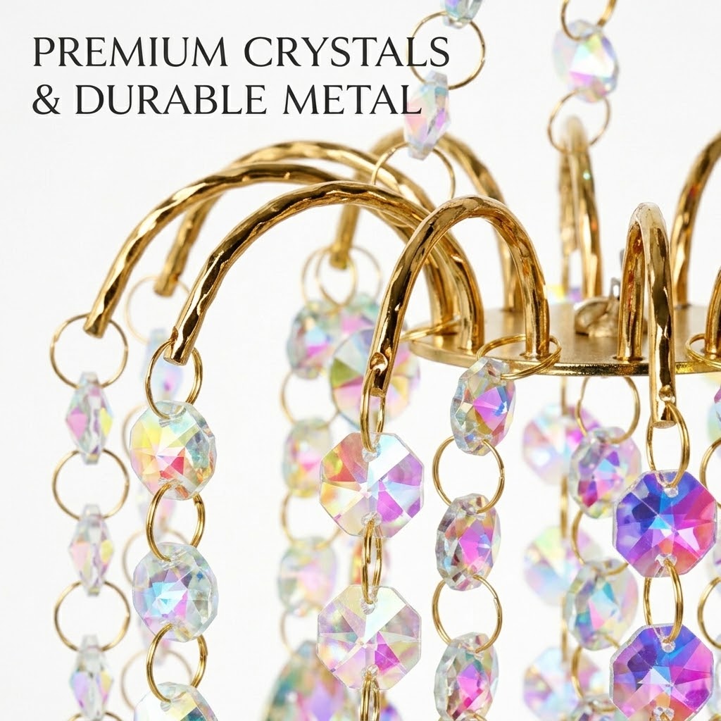 ✨Crystal Chandelier Suncatcher Hanging Ornament - Create beautiful light and shadow reflections anytime, anywhere.