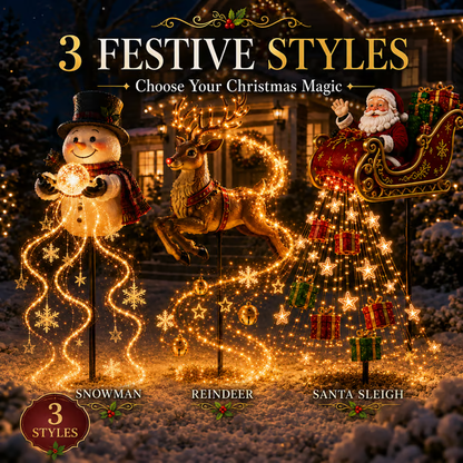 🔥Free Shipping - 🎅✨ 2026 New Santa’s Flying Sleigh Gift Cascade –  Christmas Garden Light