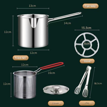 🔥304 Stainless Steel Multifuntional Fryer
