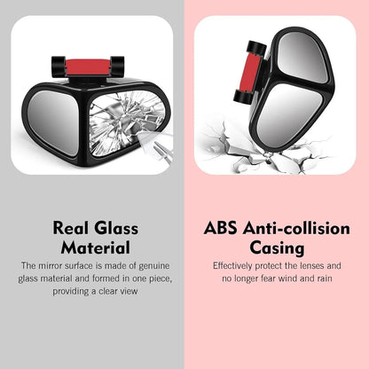 🔥🚗 360° Blind Spot Wide-Angle Rearview Mirror