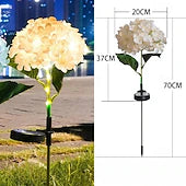 🌷Solar Hydrangea Flower Garden Stake Lights