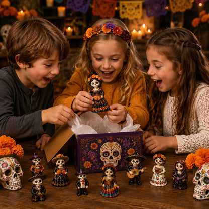 High-quality miniature model ✨2026 Day of the Dead Advent Calendar - 24 Days of My stery Collectible Figurines,Sugar Skull characters &Festive Holiday Surprises