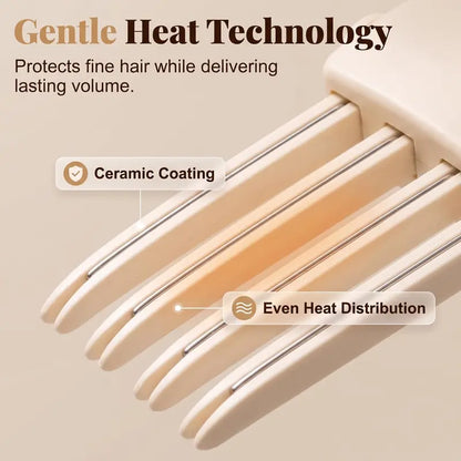 🐱 Cute Cat‑Ear Root Volume Heating Comb