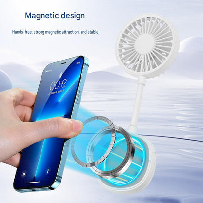 🌬️Magnetic Phone Back Mini Fan | Rechargeable Flexible Gooseneck Portable Fan