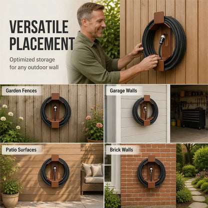⏰Wall Mounted Iron Garden Hose Holder