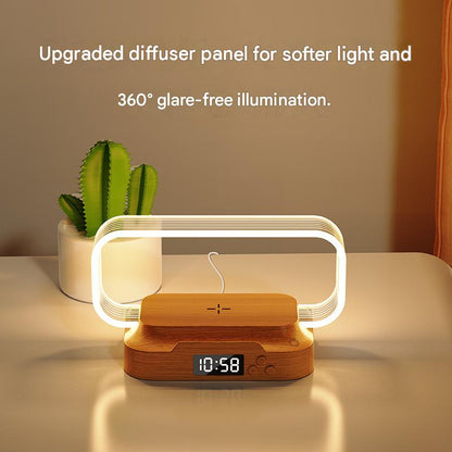 💡⚡Multifunctional Bedside Wireless Charging Night‑Light Station