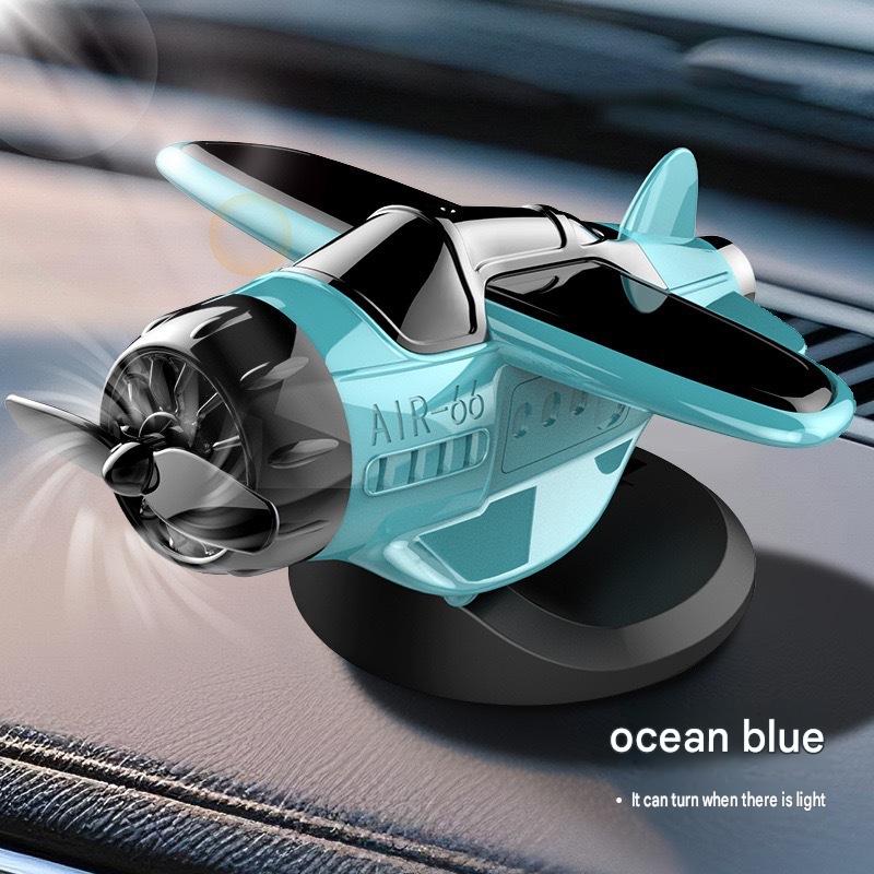 🔥Solar powered airplane shaped car ornaments