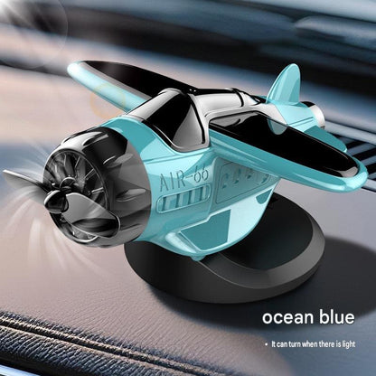 🔥Solar powered airplane shaped car ornaments