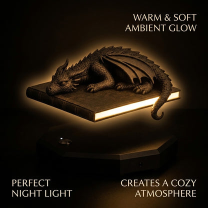 🐉 Levitating Sleeping Dragon Book Night Light