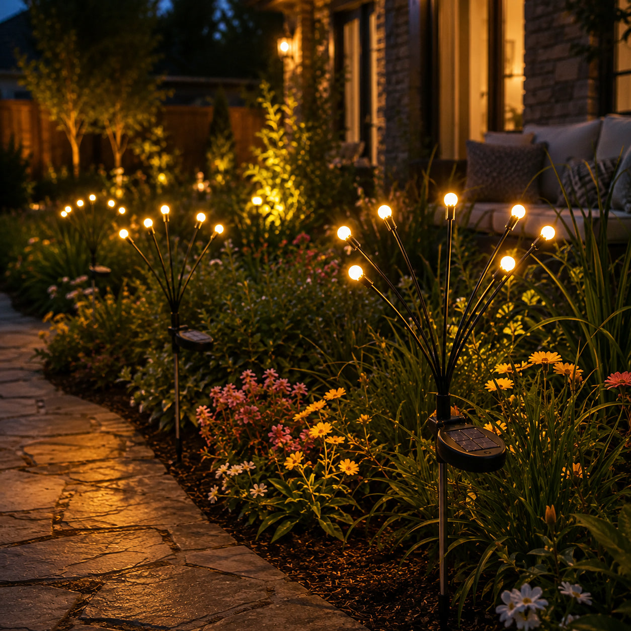 Outdoor Solar Firefly Garden Lights Waterproof 4/8 Pack