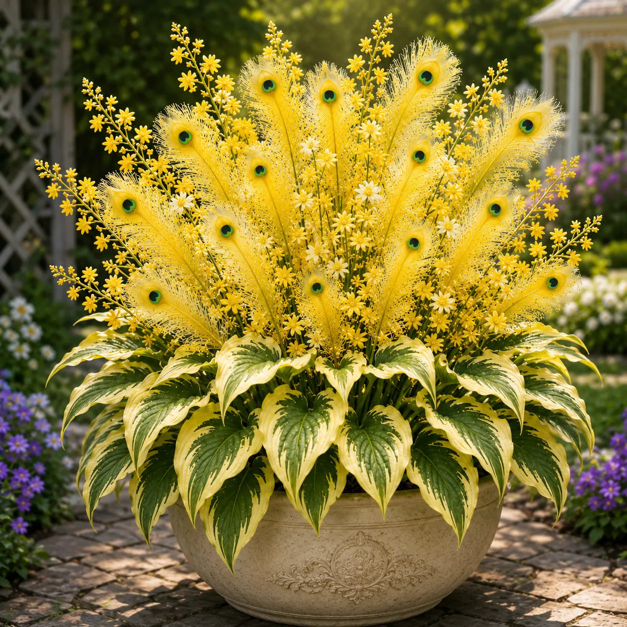 🦚 Rare Peacock Flame Hosta – A Shade-Loving Beauty That Gets Better Every Year