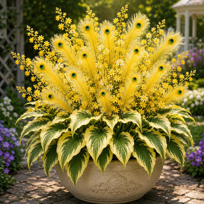 🦚 Rare Peacock Flame Hosta – A Shade-Loving Beauty That Gets Better Every Year