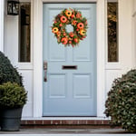 💖Fall Peony And Pumpkin Wreath - Year Round Wreath