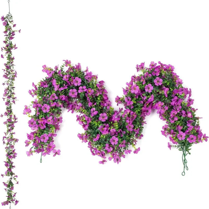 💐 Versatile Artificial Violet Vines – Reusable Garlands Suitable for All Decorations and Holidays 🌸 🎄