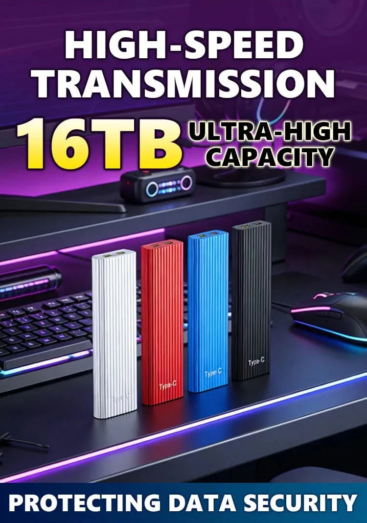 16TB Large-Capacity Type-C PortableMini SSD