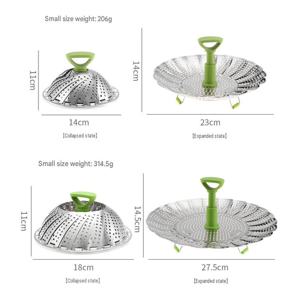 One Steamer Basket. Multiple Pot Sizes