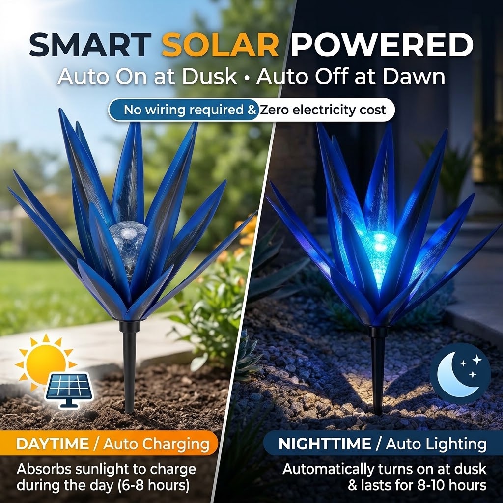 🌞Solar Agave Garden Stake Light