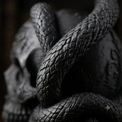 ☠️🌹Gothic Skull, Snake, and Rose Ornament