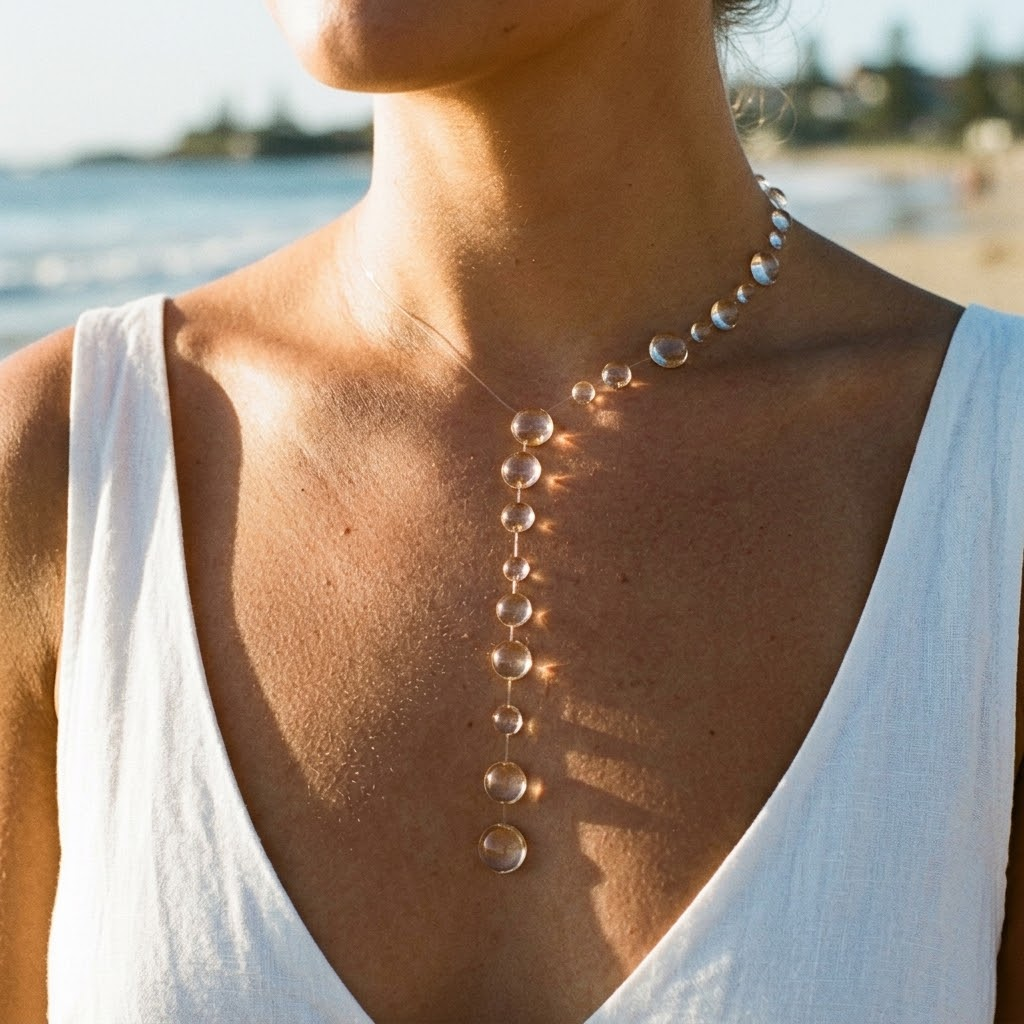 💧Asymmetrical Dewdrop Necklace