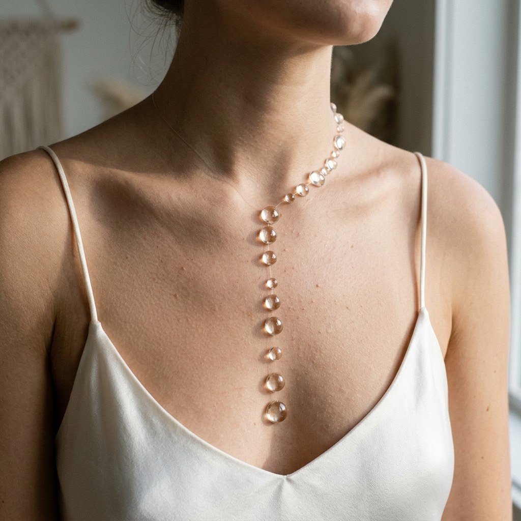 💧Asymmetrical Dewdrop Necklace