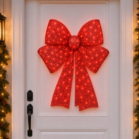 🔥Last Day 55% OFF🎁✨🎄 48-Inch Lighted Christmas Bow 🎀