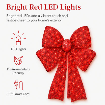 🔥Last Day 55% OFF🎁✨🎄 48-Inch Lighted Christmas Bow 🎀