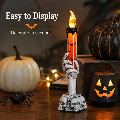 💀🕯️ Skeleton Hand LED Halloween Candle Light