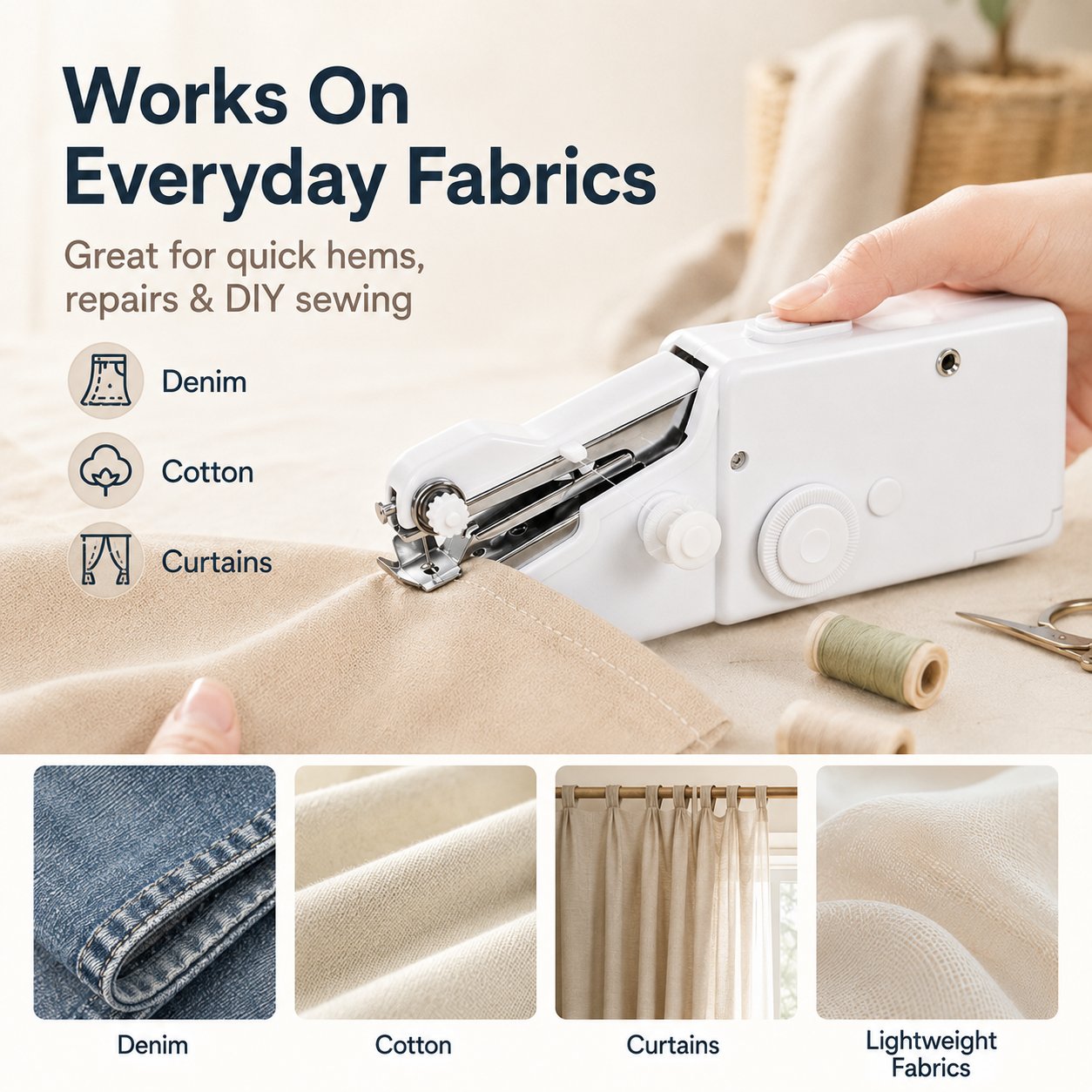 🧵👚🩳Portable Handheld Electric Sewing Machine Kit——Suitable for Beginners