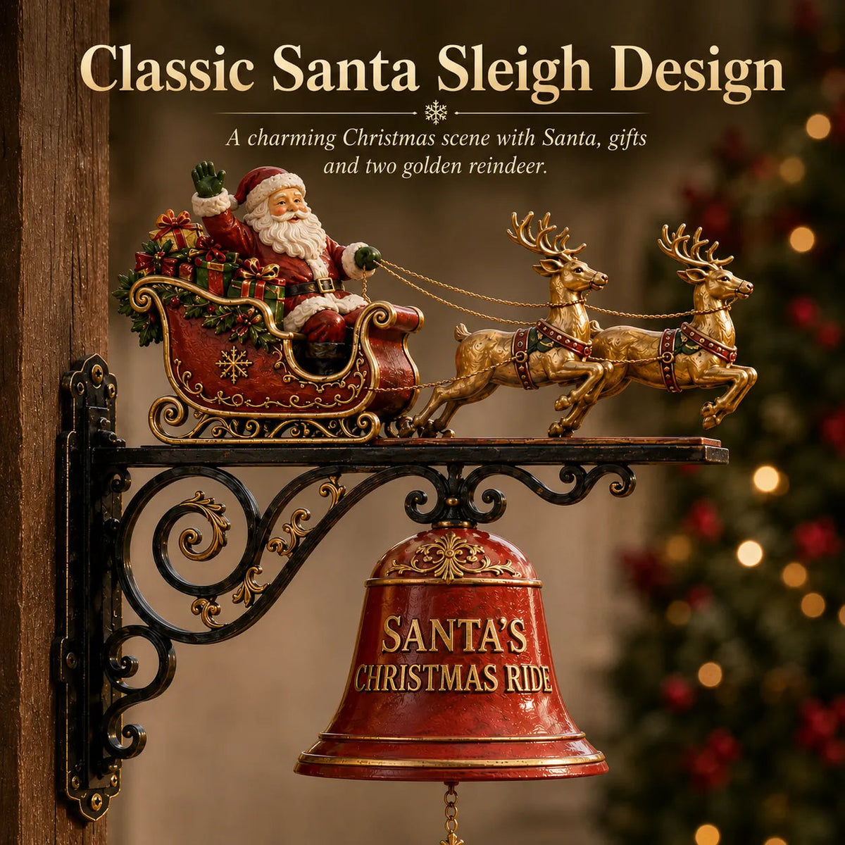 🎅🔔Santa Sleigh Decorative Door Bell
