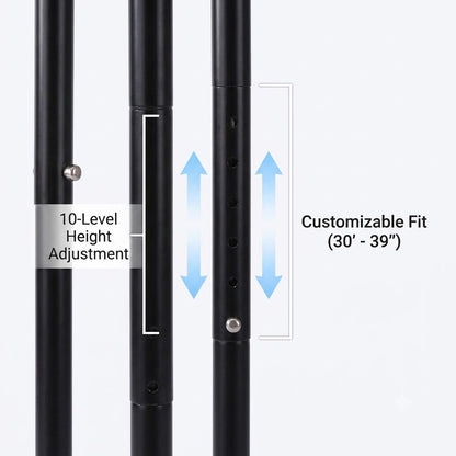 🦯 Foldable Walking Cane for Seniors |10-Level Height Adjustment, Built-in LED Light & One-Click SOS Alarm
