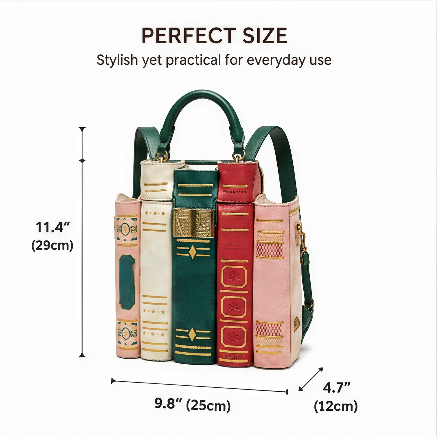 🎒Vintage Stacked Book Backpack