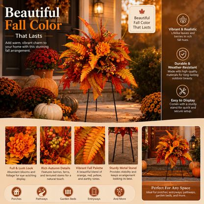 💥Hot Sale 49% off 🍂 Autumn Harvest Floral Garden Stake Arrangement