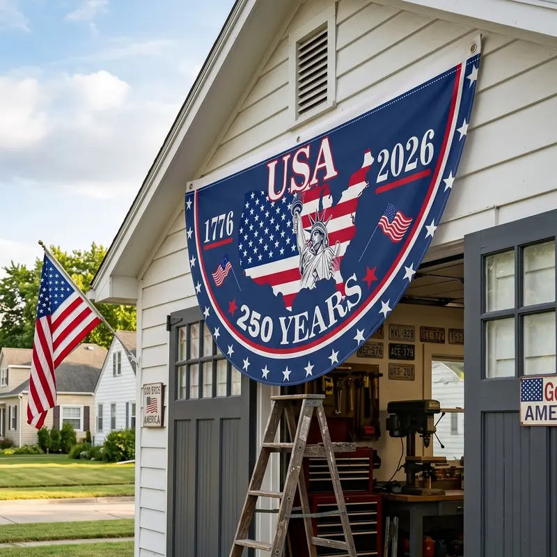 🎉 America 250th Birthday Semicircular Flag Banner 🎉