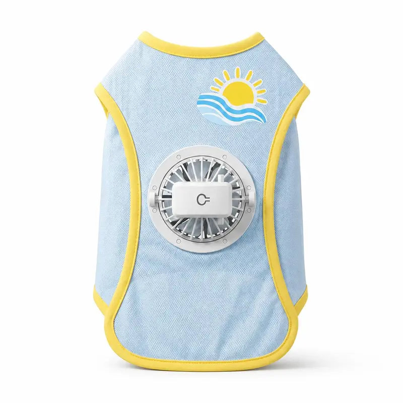 🐶 Summer Dog Cooling Vest with Detachable 3-Speed Fan | Breathable Mesh Pet Cool Shirt