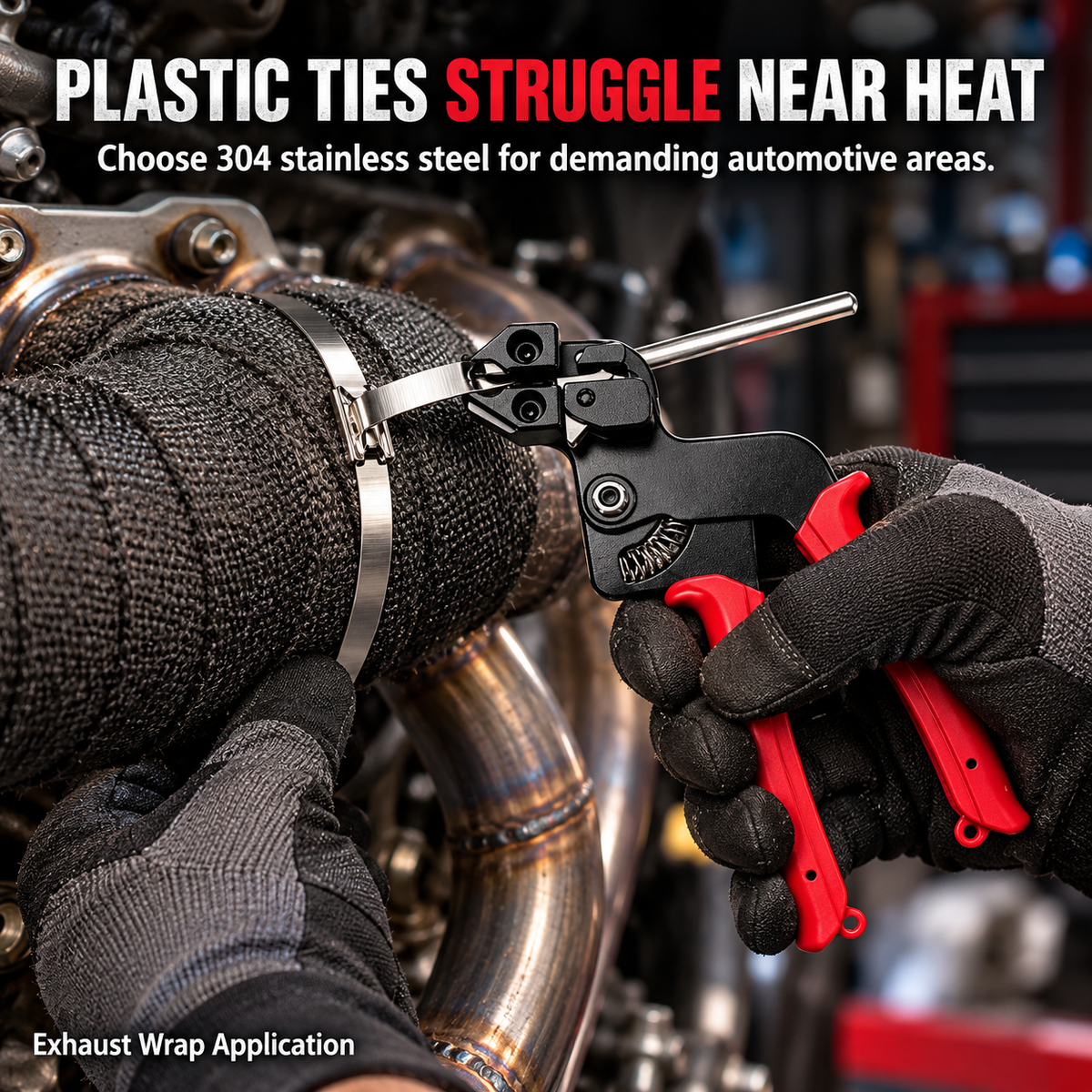 🔧 Heavy-Duty 304 Stainless Steel Cable Tie Tensioning Tool Kit