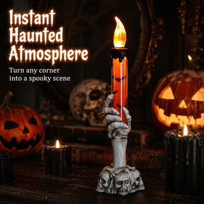 💀🕯️ Skeleton Hand LED Halloween Candle Light