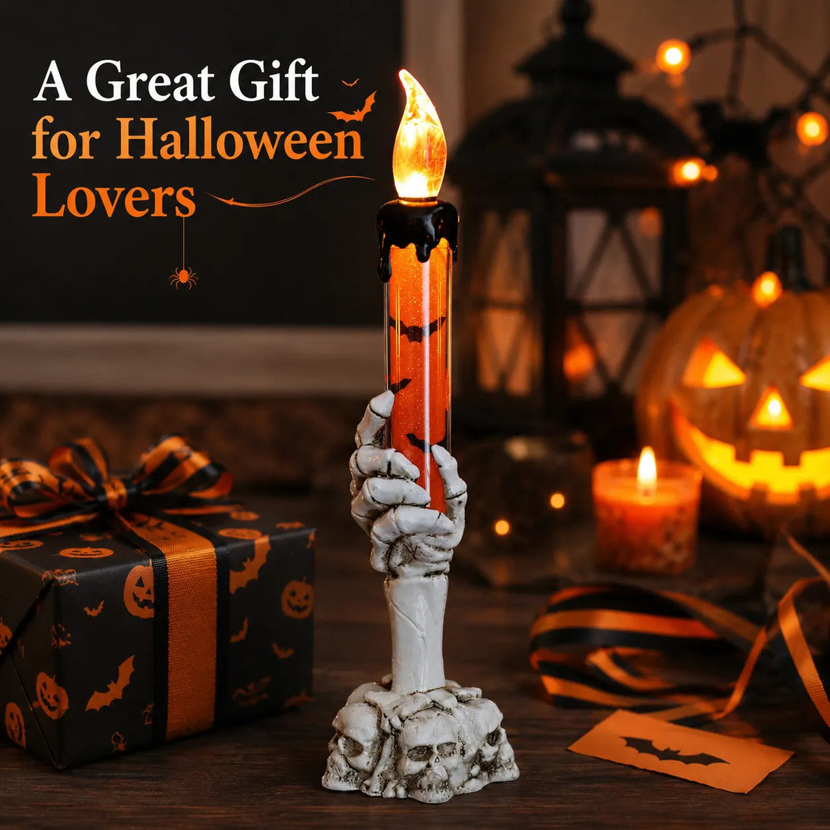 💀🕯️ Skeleton Hand LED Halloween Candle Light