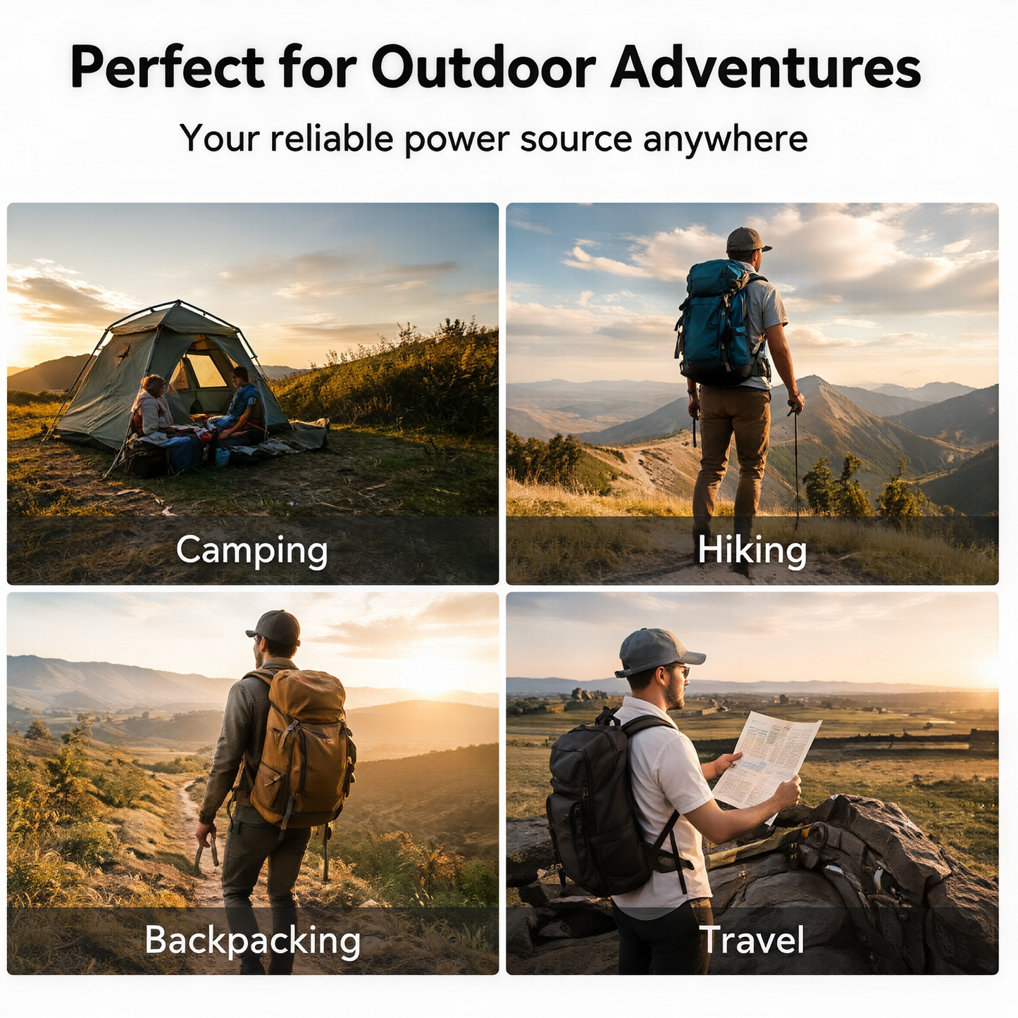 ☀️Tri-fold Solar Charger Bag – 10W Portable Solar Power Bank