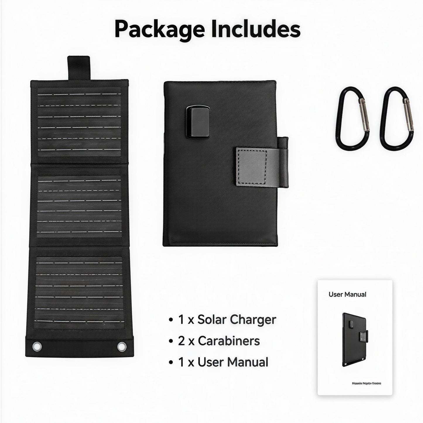 ☀️Tri-fold Solar Charger Bag – 10W Portable Solar Power Bank