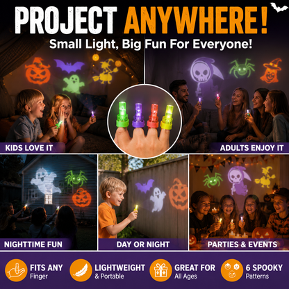 👻 LED Projection Finger Lights