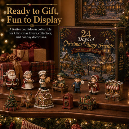 🎄 Christmas Village Friends Advent Calendar | 24-Day Collectible Village Set