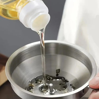 🥘Stainless Steel Kitchen Funnel With Detachable Filter Strainer