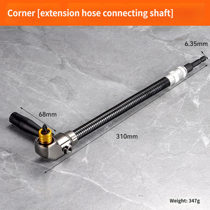 🔧 105° Right Angle Drill Attachment with Flexible Shaft – Magnetic Hex Bit Corner Adapter for Tight Spaces