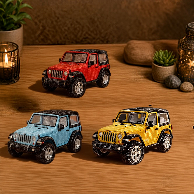 🚙 3D Beaded   DIY  Car Craft Kit