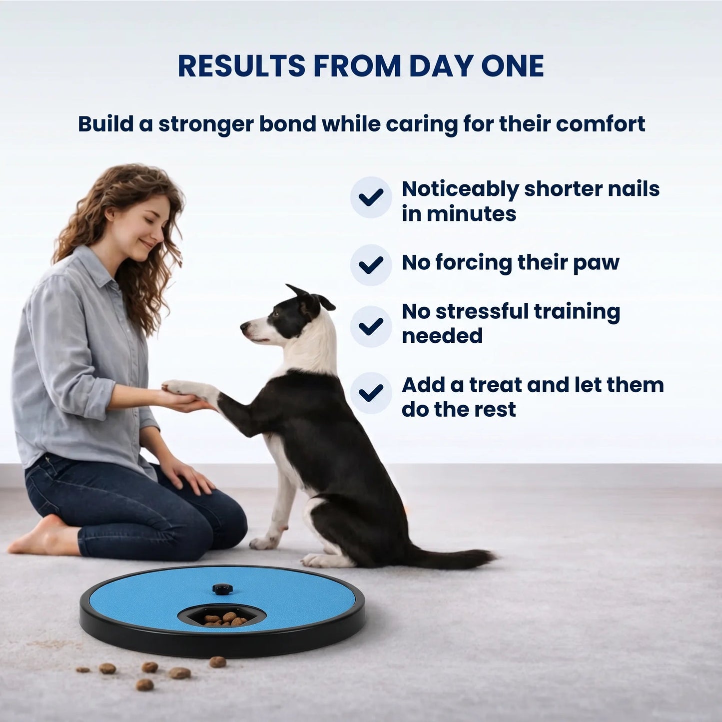 🦮3‑in‑1 Interactive Dog Nail Grinding & Treat Feeding Turntable