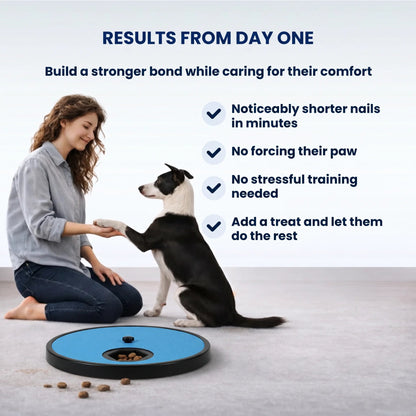 🦮3‑in‑1 Interactive Dog Nail Grinding & Treat Feeding Turntable