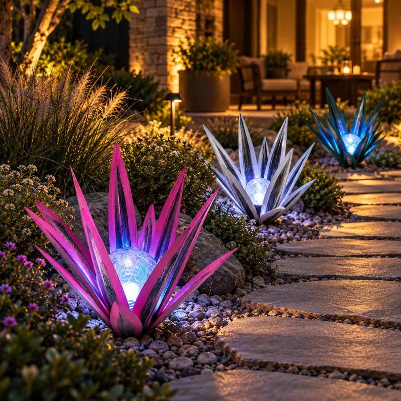 🌞Solar Agave Garden Stake Light